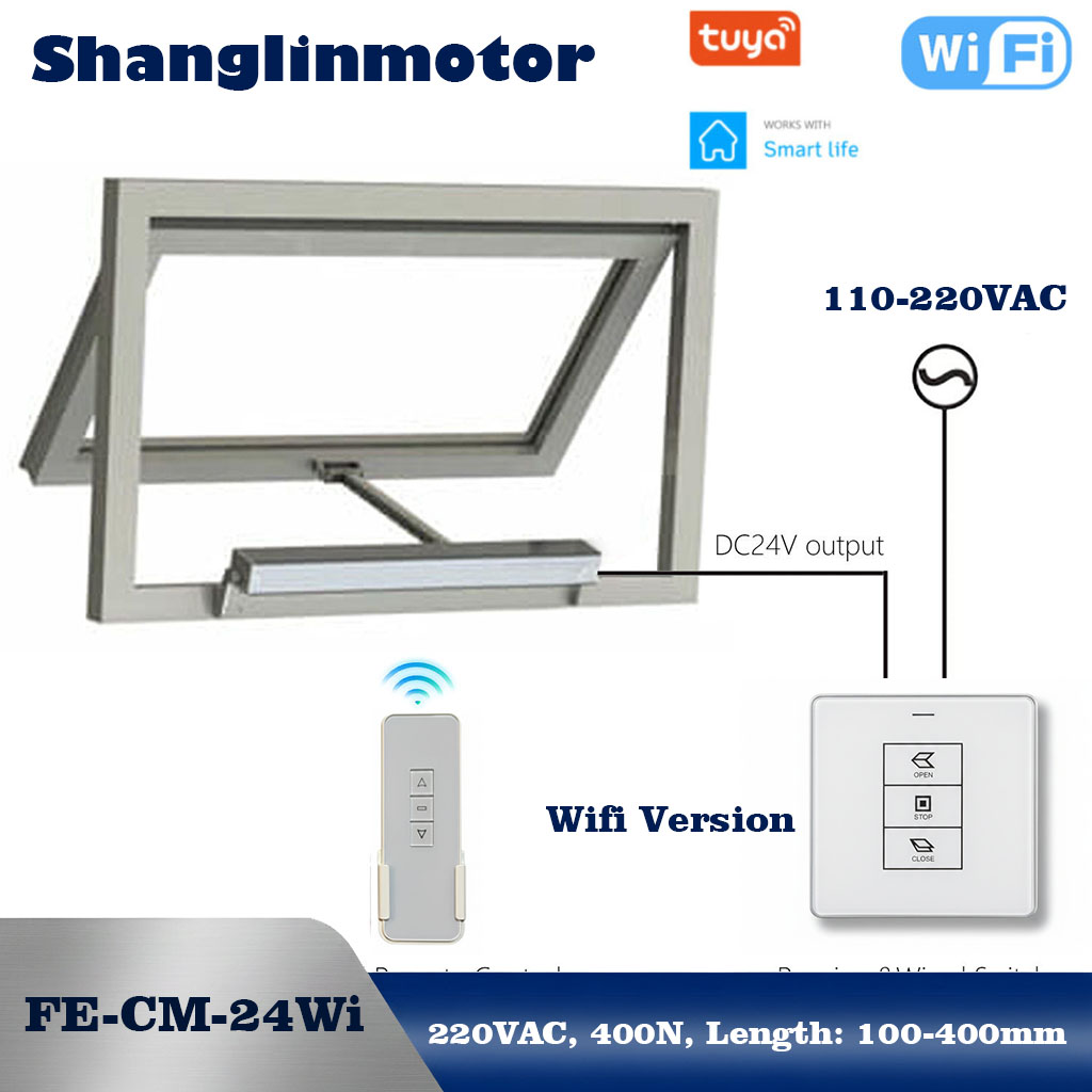 Smart Home Automation Diy - Tuya WiFi スマートウィンドウオープナー 100-240V ワイヤレスコントローラー DC24V