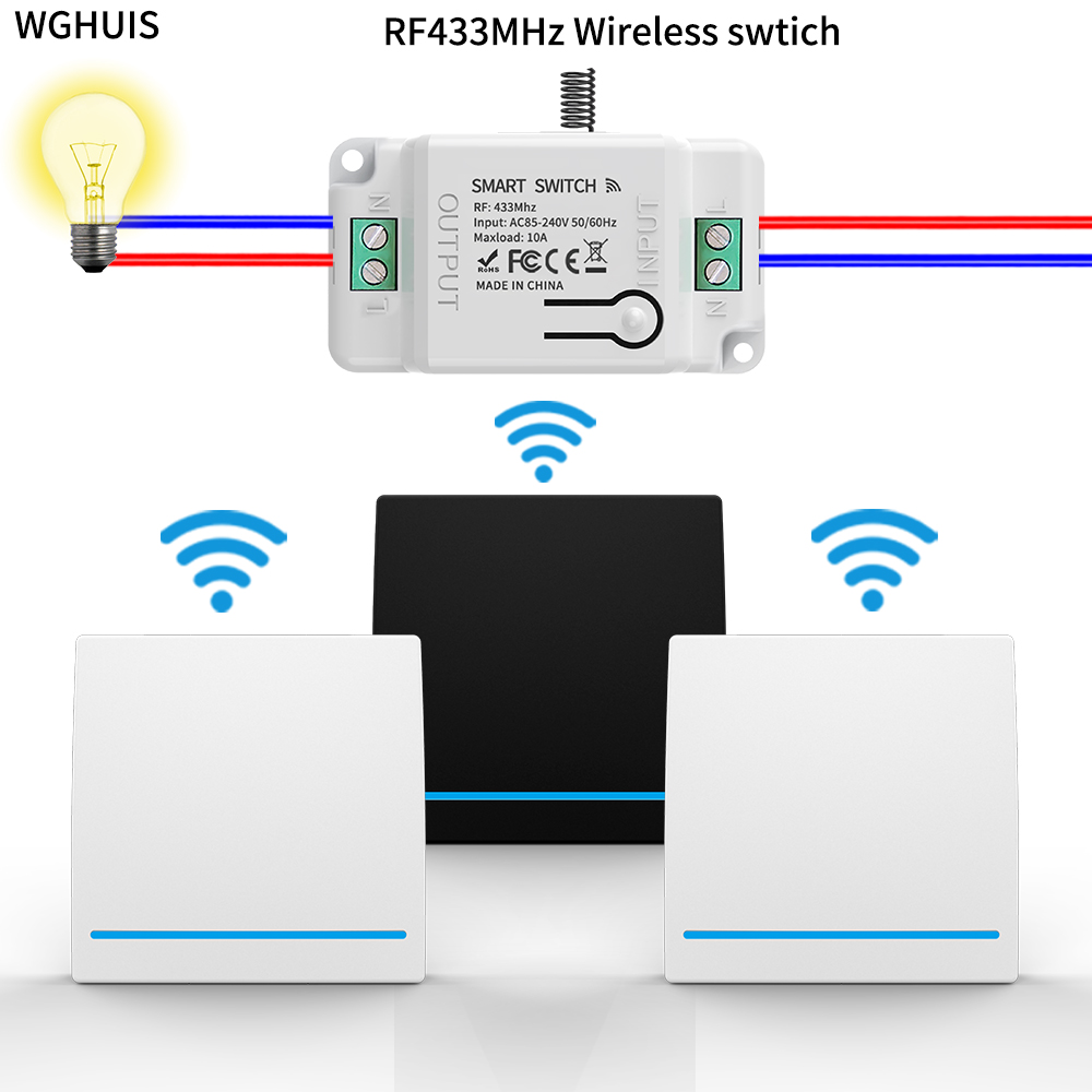 433Mhz Receiver Module - ワイヤレススイッチリモコンスイッチ Rf 433MHz プッシュボタンスイッチリレー家電受信機モジュールランプオンオフ用