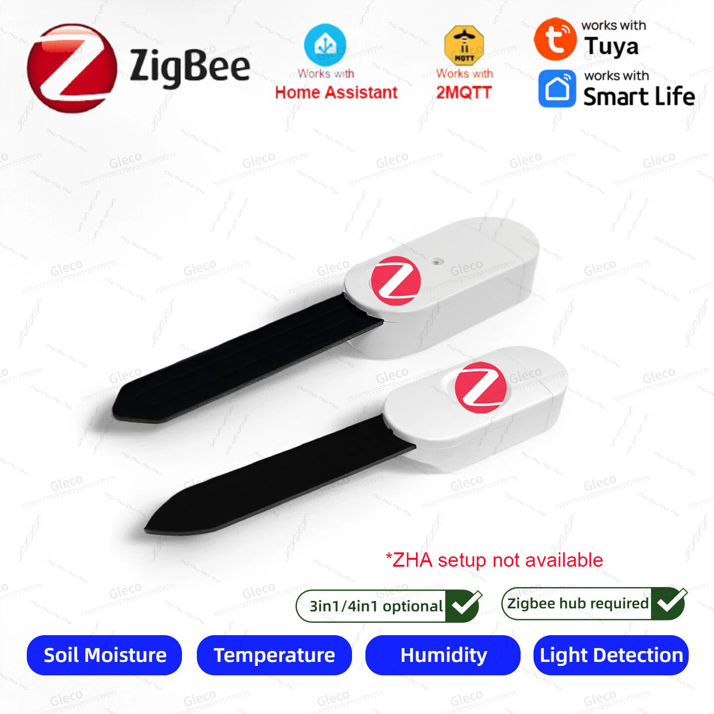 Home Automation Ideas - Zigbee 土壌水分センサーメーター温度湿度肥沃度光テスター Tuya スマートライフ Z2M ホームアシスタントオートメーション用