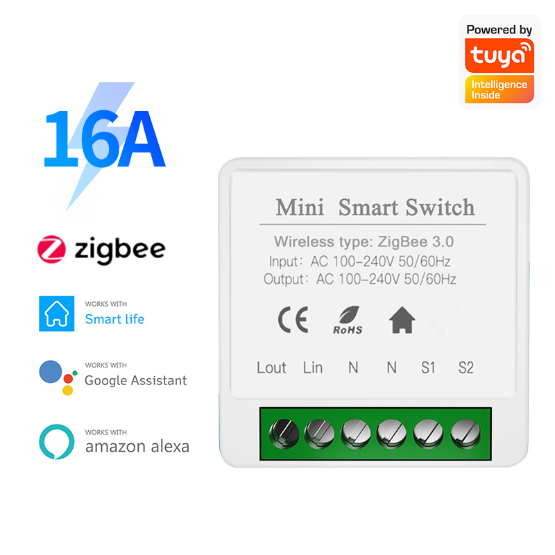 Smart Home Automation Diy - Ihseno-Tuya Zigbee 3.0ミニスイッチ,Tuya Smart Lifeタイミング用,ワイヤレス制御,自動化,alexa GoogleHomeで動作