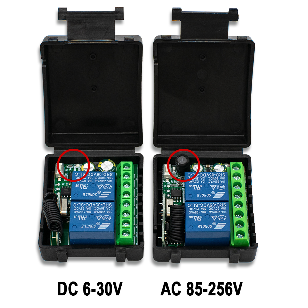 1~10個の2チャンネル433MHz RFリモコンとDC 1 - 433Mhz Receiver Module のレビューと価格