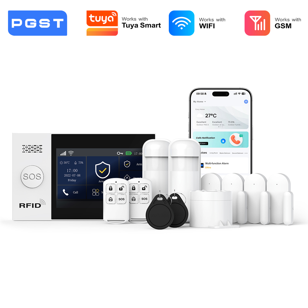PGST 2G GSM WiFi 警報システムキット ワイヤ - Smart Home Automation Diy のレビューと価格