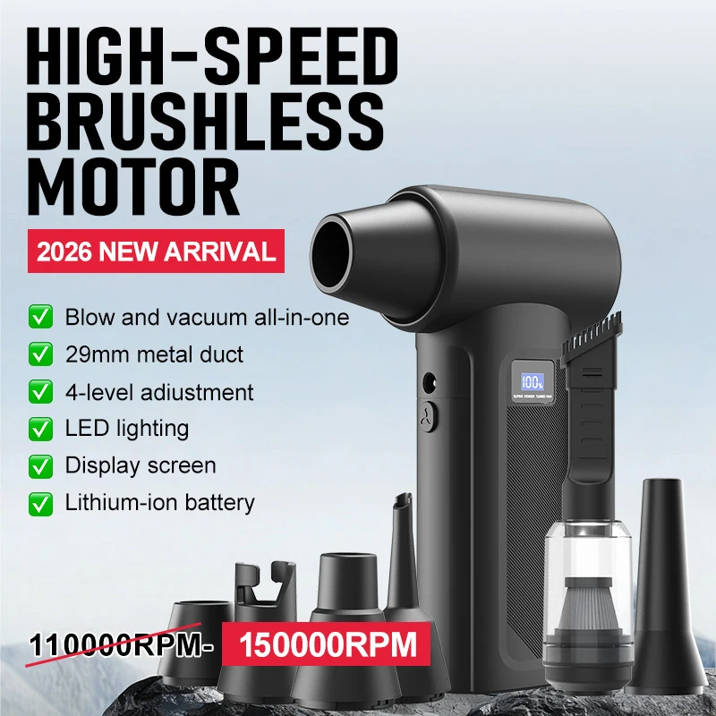 コードレスターボファンブロワー 150000RPM ポータブ - Home Automation Industry のレビューと価格