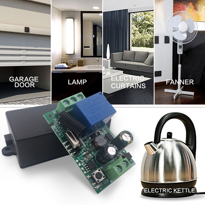 433MHzユニバーサルワイヤレスリモコン AC 110V  - Home Automation Ideas のレビューと価格
