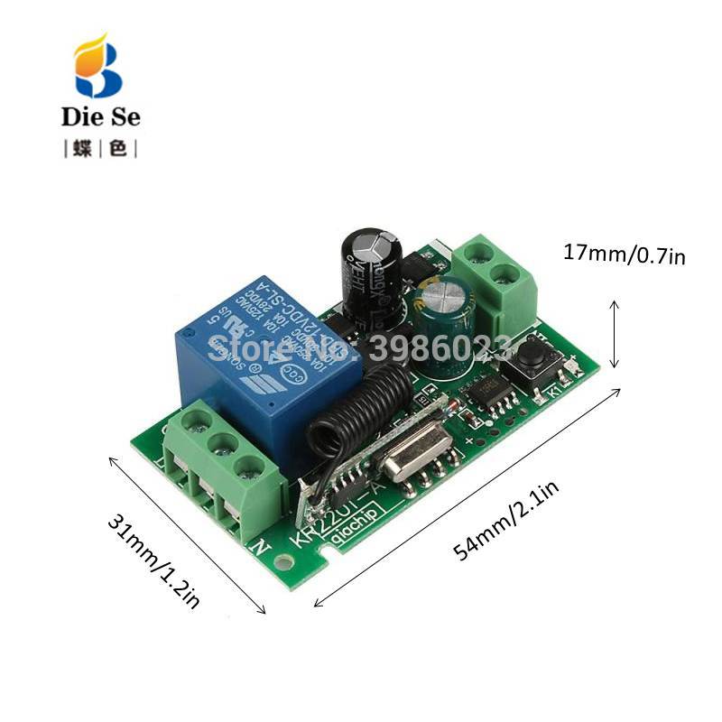 433MHzユニバーサルワイヤレスリモコン AC 110V  - Home Automation Ideas のレビューと価格