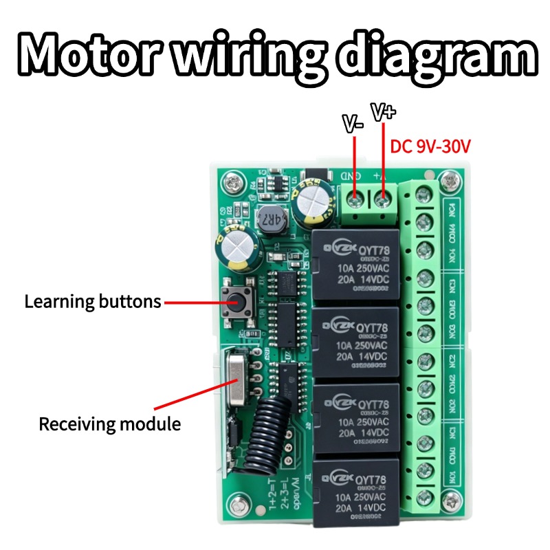ユニバーサルワイヤレスリモコンスイッチDC 12V 4CHリ - 433Mhz Receiver Module のレビューと価格
